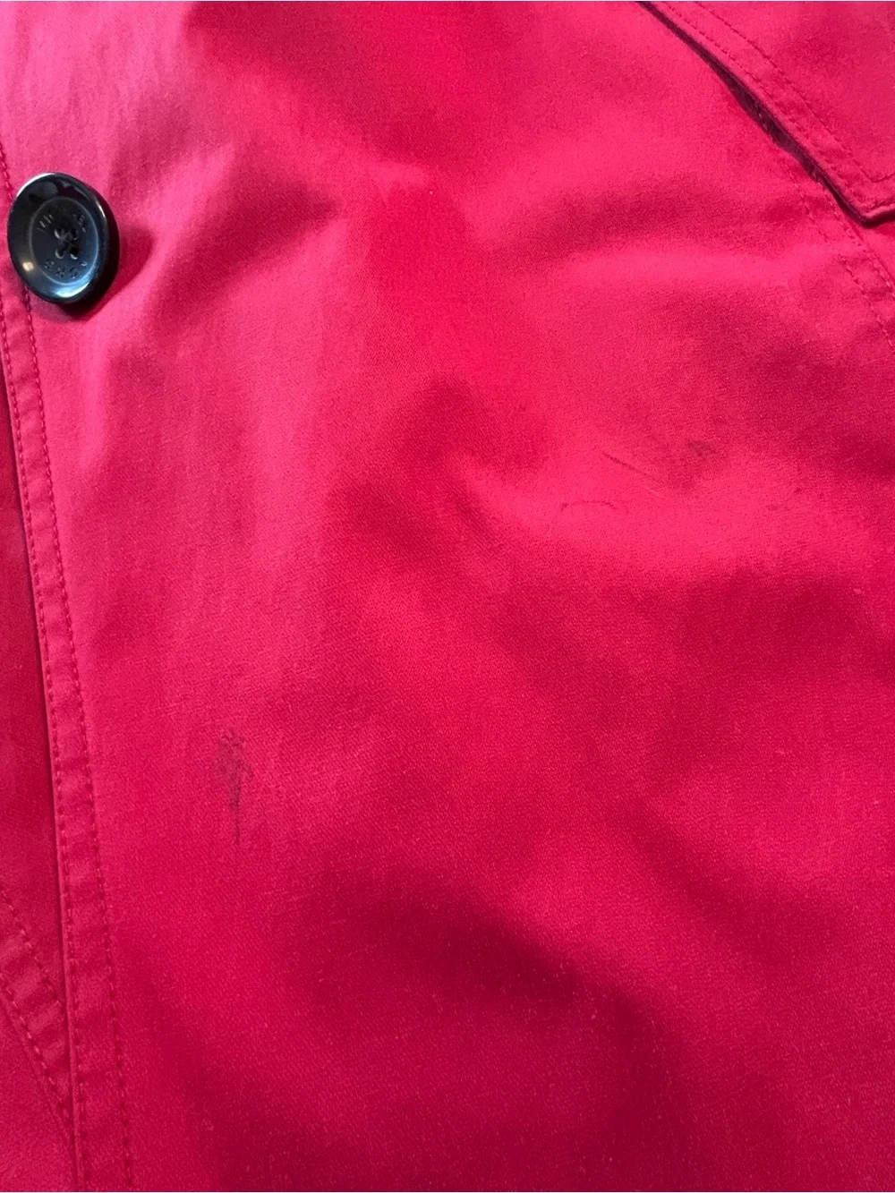 Michael Kors Women’s Red Trench Coat with Removable Hood & Liner | Medium